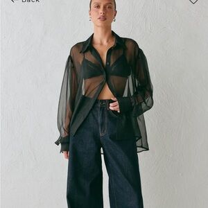 Chic Sheer Black Blouse